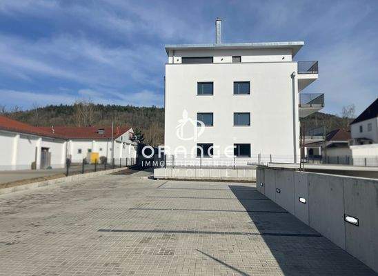 Die Westansicht von Haus 7b