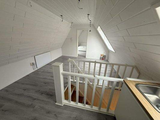 Wohnzimmer mit Küche