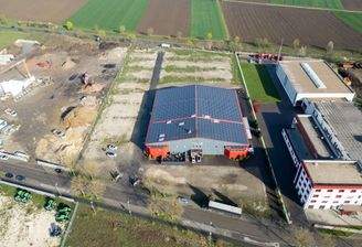 Grundstück mit Halle Blick Nord