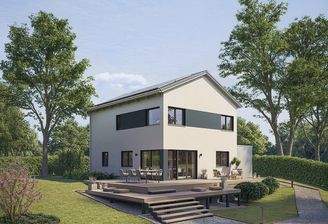 Modernes Fertighaus mit Stil