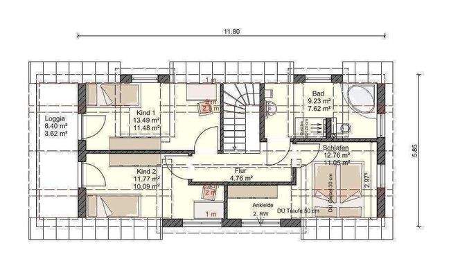 Grundriss Dachgeschoss 