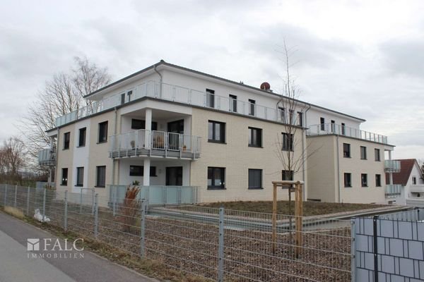 Blick auf die Wohnanlage