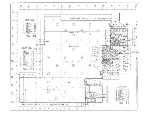 Grundriss Erdgeschoss Hallen 4, 5 und 6