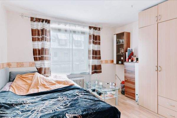 Schlafzimmer in der Erdgeschosswohnung