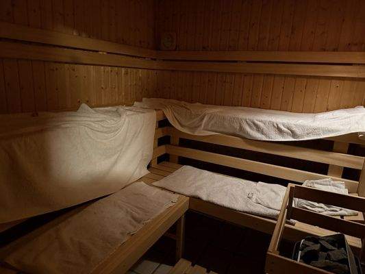 Blick in die Sauna