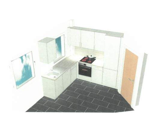 WE 02_EG rechts - Einbauküche - Schematische Darstellung 