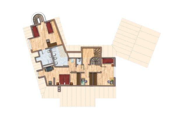 Grundriss-Skizze Dachgeschoss