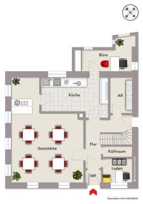 Gaststätte - Erdgeschoss