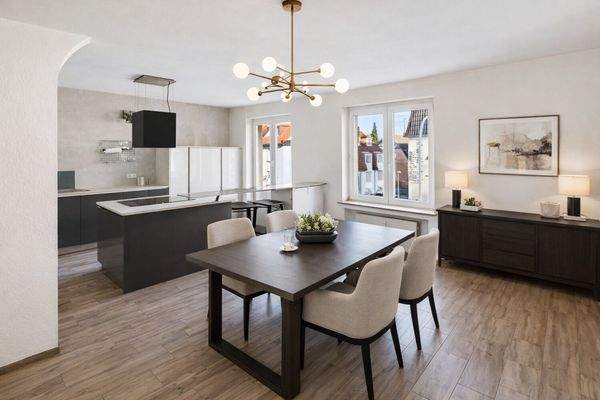 Küche u. Esszimmer (Wohnbeispiel)