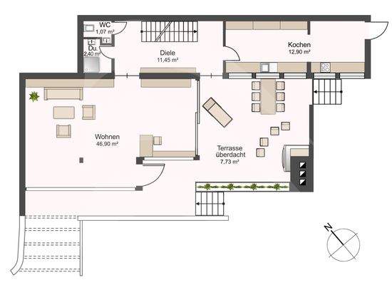 Grundriss Gartengeschoss