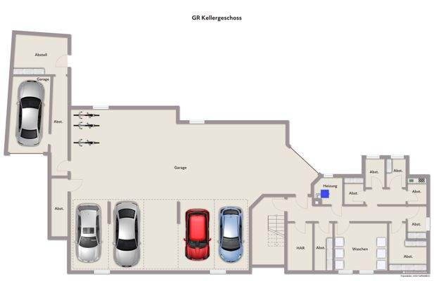 Grundriss Kellergeschoss ohne Maßstab