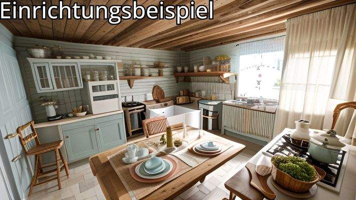 Einrichtungsbeispiel für die Küche im EG