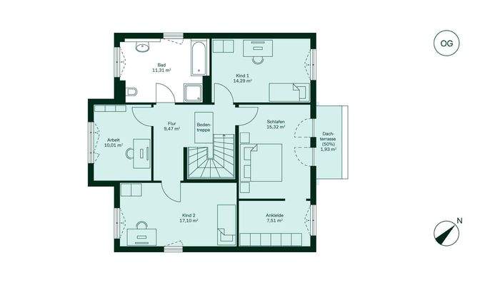 Grundriss Obergeschoss