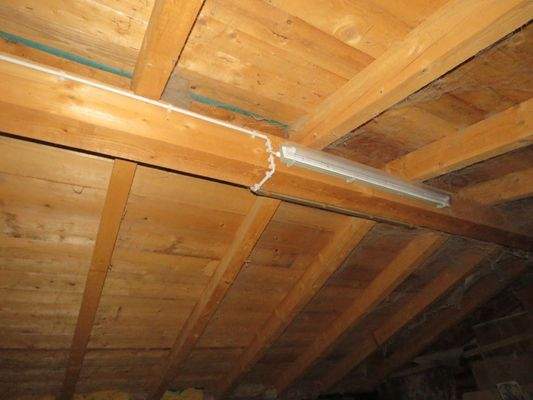 eingebretterter Dachstuhl 