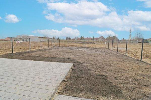 Blick auf das Grundstück