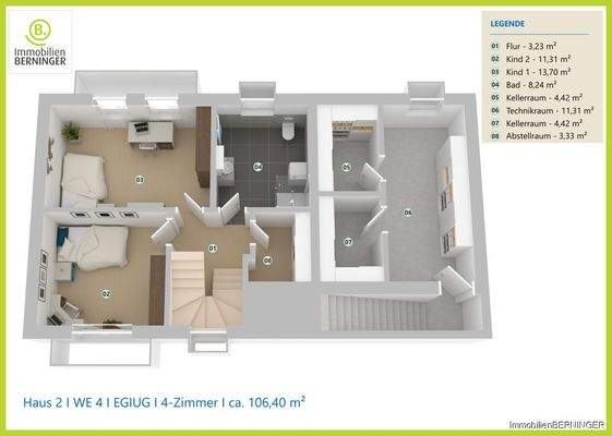 Grundriss Haus 2 WE 4 UG W 23174