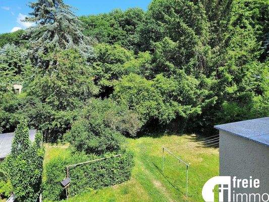 Blick auf Grundstück