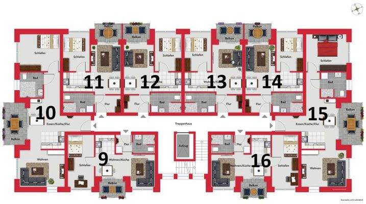 Grundriss Obergeschoss