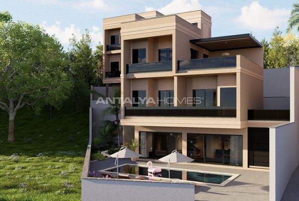 Detached 4-Bedroom Sea View Villa with Pool in Alanya
