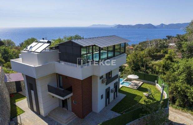 Detached Villa with Uninterrupted Sea View in Fethiye Faralya