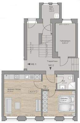 Grundriss Einheit 2 - EG