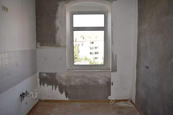 Wohnung während der Modernisierung