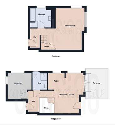 WE 2 Haus 1 EG links Grundriss gesamt