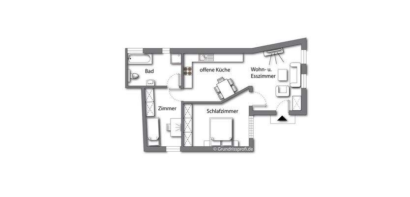 Grundriss möbliert
