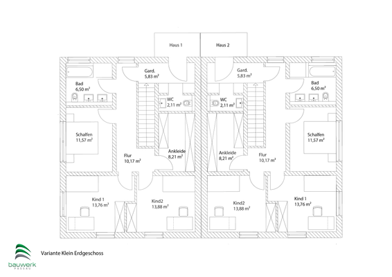 Variante Klein Grundriss EG