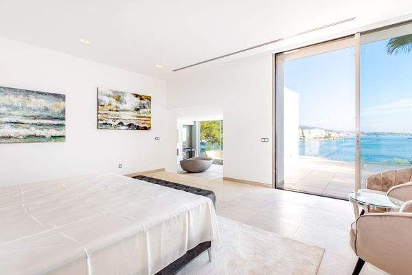 Blick zum Badezimmer en Suite