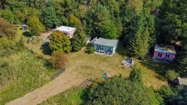 Luftansicht 3 Hauptbungalows 