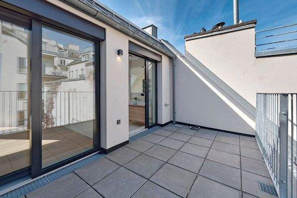 Terrasse auf Wohnebene