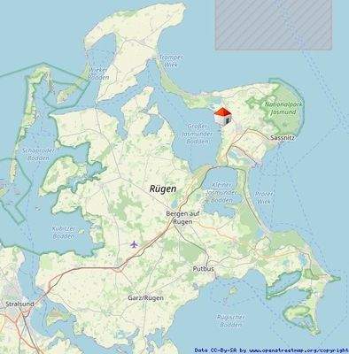 Lage auf der Insel Rügen