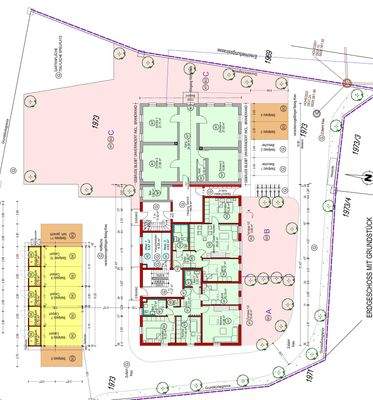 Aufteilungsplan  EG mit Freiflächen