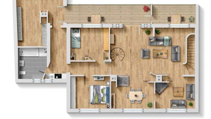 Obergeschoss (Möbelvorschlag)