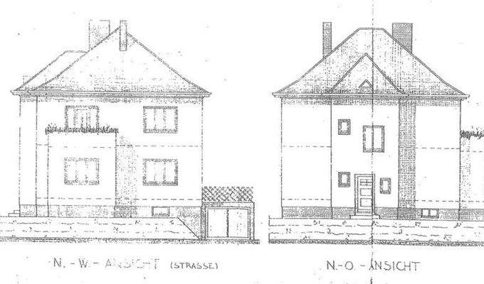 Ansicht NW Straße und NO