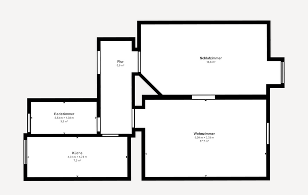 2 Zimmer Wohnung 4 OG HBS - Floor 1.png