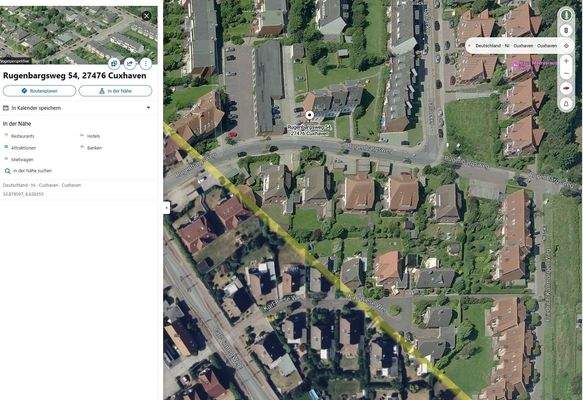 Screenshot Google Vogelperspektive Rugenbargsweg 54