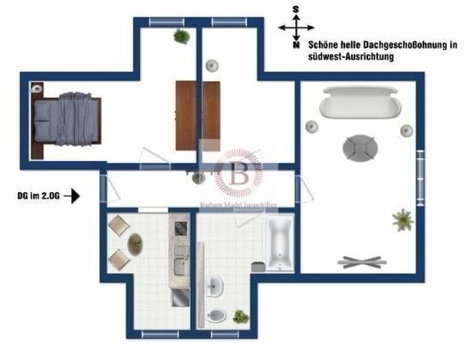 Grundriß Möblierungs-Varianten