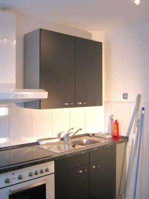 Küche mit Einbauküche