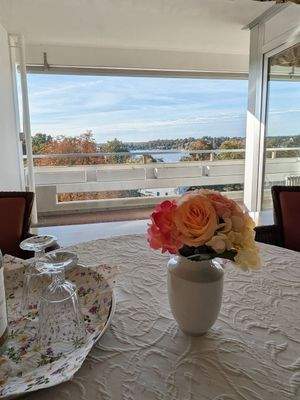 Blick aus dem Wohnzimmer