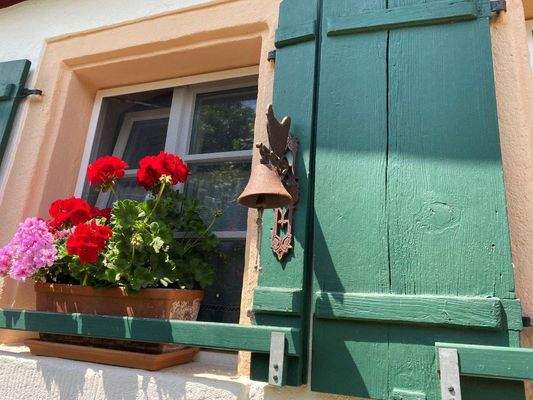 Bauernhaus Fenster Geranien
