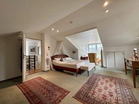 Schlafzimmer mit einzigartigem Blick