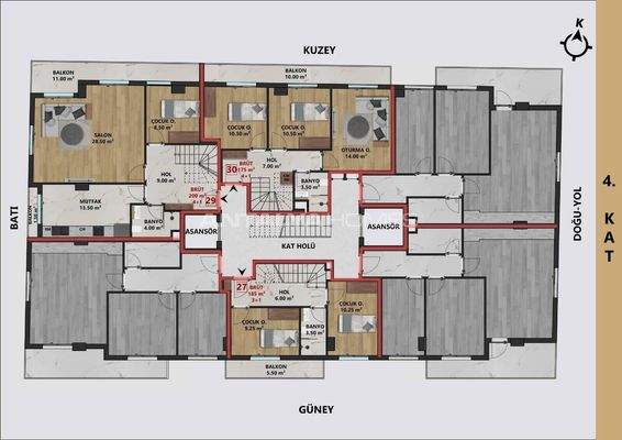Apartments with Indoor Parking in Antalya Muratpasa
