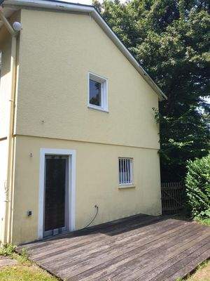 Blick zur Terrasse Einliegerwohnung