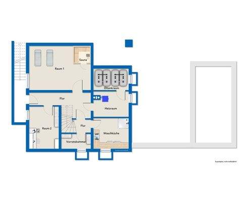 Grundriss vom Kellergeschoss