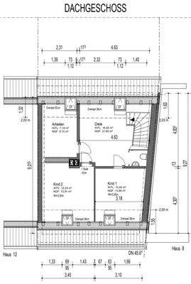 Grundriss Dachgeschoss Badergasse 10
