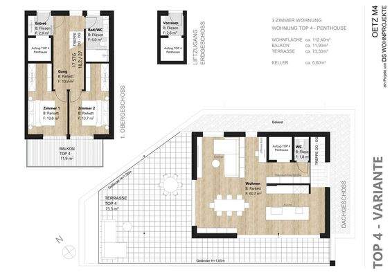 TOP 4 - Var. 3 Zimmer