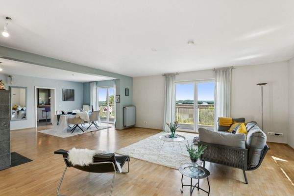 Wohn- und Essbereich mit gr. Specksteinofen Aussicht fast 60 m²