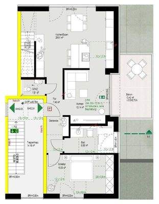 Grundriss Wohnung 4 OG